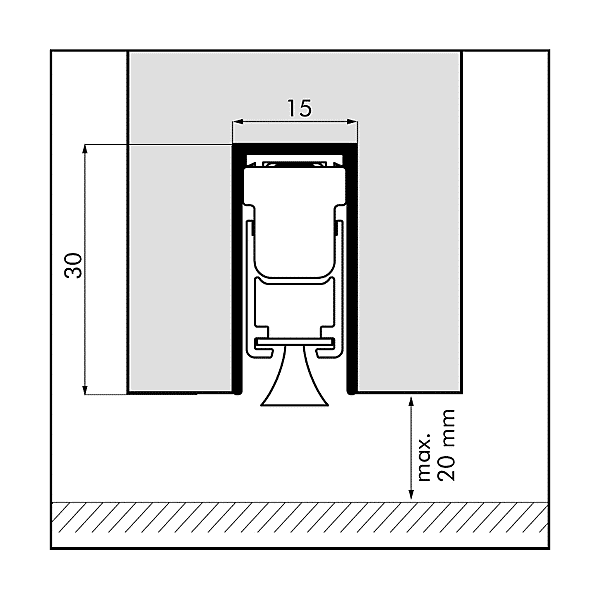 Plinthe bas de porte Ellen Matic Brush photo du produit visuel_1 2XL