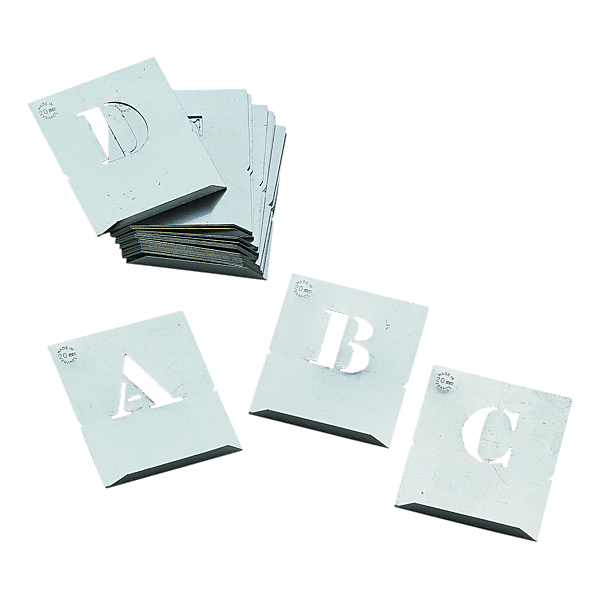 Pochoir lettre forme capitale zinc photo du produit visuel_1 2XL