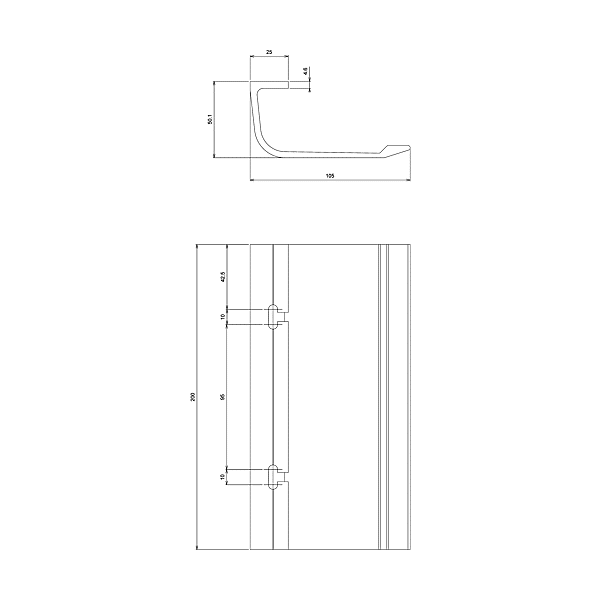 Poignée aileron DS6821 photo du produit visuel_1 2XL
