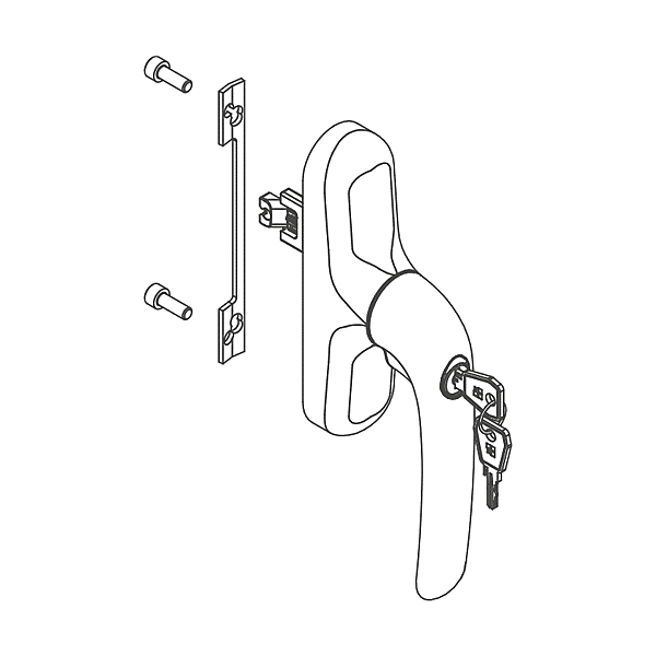 Poignée de fenêtre à clé Prima Key Capture photo du produit visuel_1 2XL