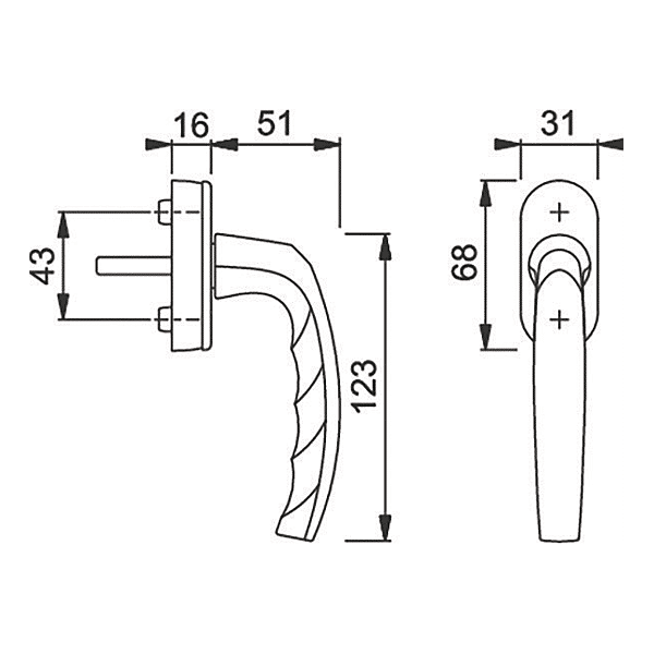 Poignée de fenêtre Atlanta Secustik photo du produit visuel_1 2XL