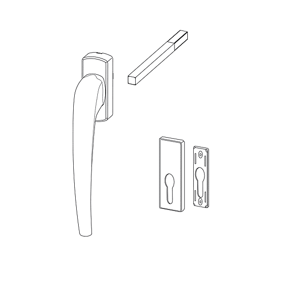Poignée de fenêtre extérieure à cylindre SKI 8/63 EV1 photo du produit visuel_1 2XL
