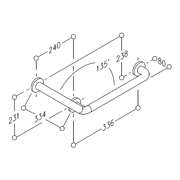 Poignée de maintien lisse avec angle photo du produit visuel_1 2XL