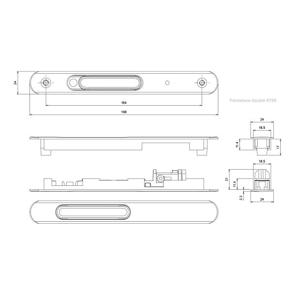 Poignée double pour coulissant Silène photo du produit visuel_1 2XL