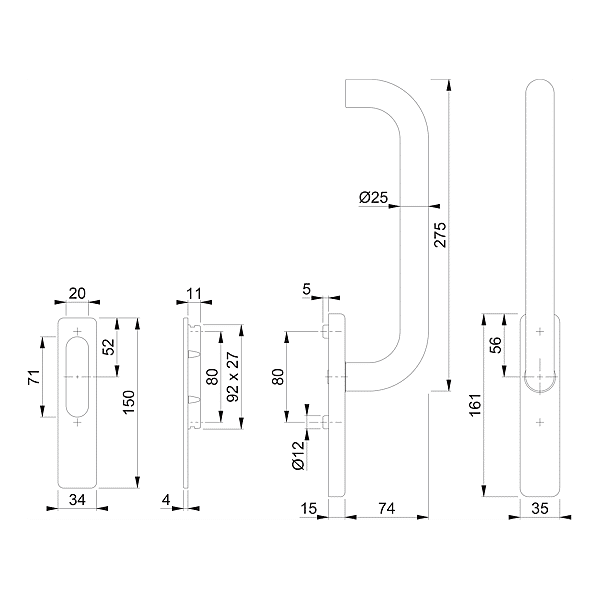 Poignée intérieure et cuvette extérieure Paris photo du produit visuel_1 2XL