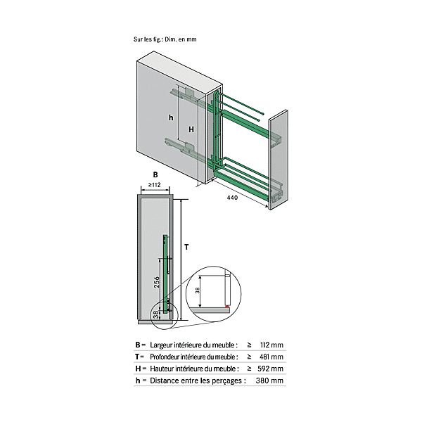 Porte-serviettes et bouteilles coulissant bas Arena Style photo du produit visuel_1 2XL