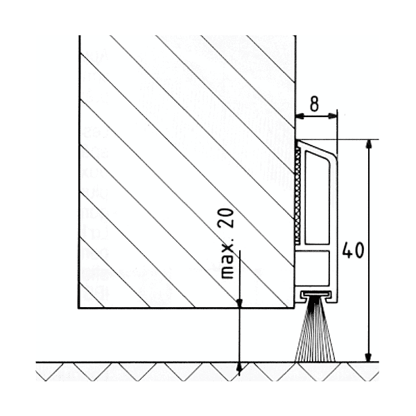 Profil bas de porte PDS.B.ZK photo du produit visuel_1 2XL