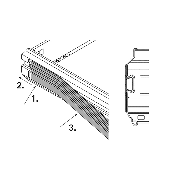 Profil de recouvrement pour tiroir armoire murale Systema top 2000 photo du produit visuel_1 2XL