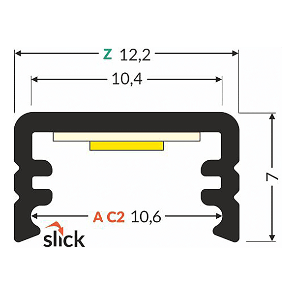 Profil + diffuseur chant droit SLIM 8 photo du produit visuel_1 2XL