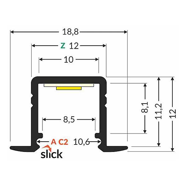 Profil + diffuseur chant droit SMART IN 10 photo du produit visuel_1 2XL