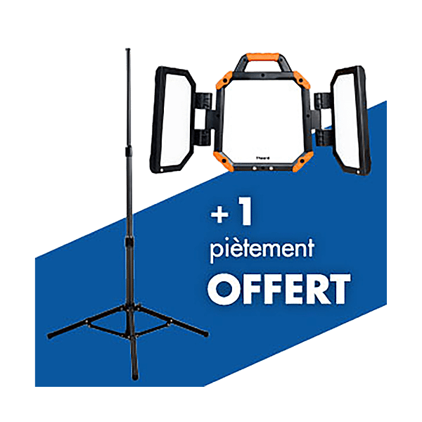 Projecteur LED portable 3 volets avec trépied offert photo du produit visuel_1 2XL