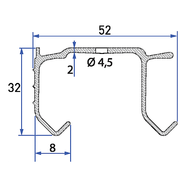 Rail double fixation murale ou au plafond 28 photo du produit visuel_1 2XL