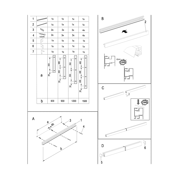 Rail profil Linéro photo du produit visuel_1 2XL