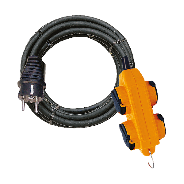 Rallonge électrique avec Powerblock 4 prises à clapets HO7RN-F photo du produit visuel_1 2XL