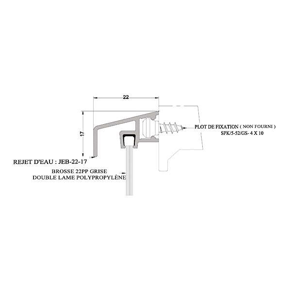 Rejet d'eau JEB22/17-NA photo du produit visuel_1 2XL