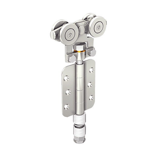 Roulette double intermédiaire sur monture charnière photo du produit visuel_1 2XL