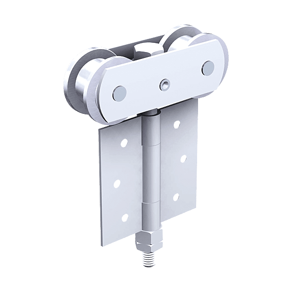 Roulette double intermédiaire sur monture charnière photo du produit visuel_1 2XL