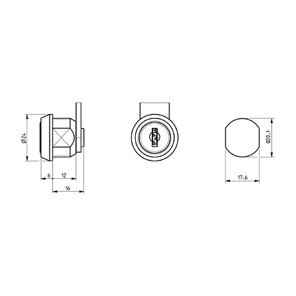 Serrure à came batteuse variée 12723000 M pour meuble N-311M photo du produit visuel_1 2XL