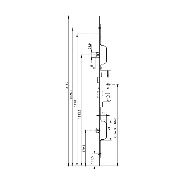 Serrure à encastrer multipoints GU-Fercomatic MR/R photo du produit visuel_1 2XL