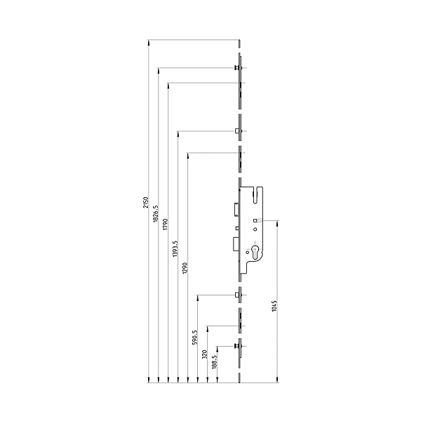 Serrure à encastrer multipoints GU-Fercomatic R2 PK2 photo du produit visuel_1 2XL