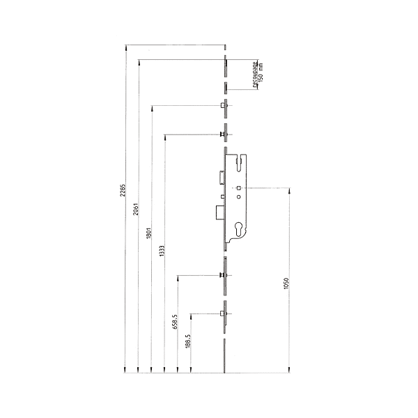 Serrure à encastrer multipoints GU-Fercomatic R2 PK2 photo du produit visuel_1 2XL