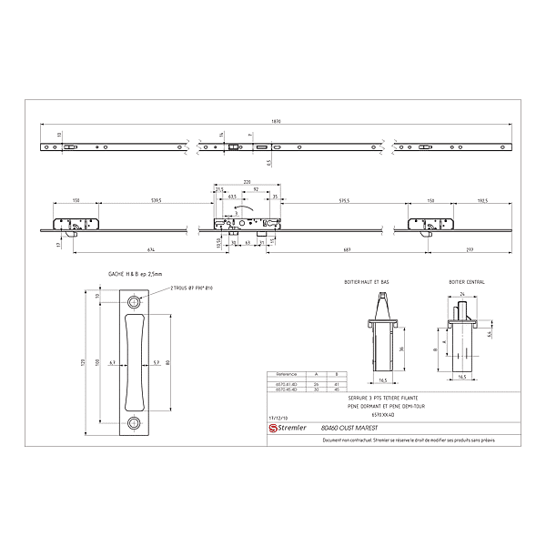 Serrure à encastrer multipoints 6570.4D photo du produit visuel_1 2XL