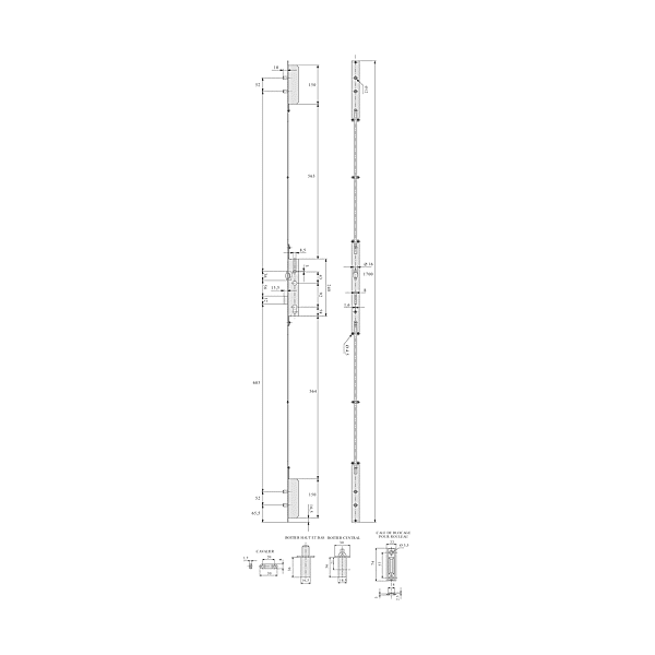 Serrure à encastrer multipoints 6274 photo du produit visuel_1 2XL