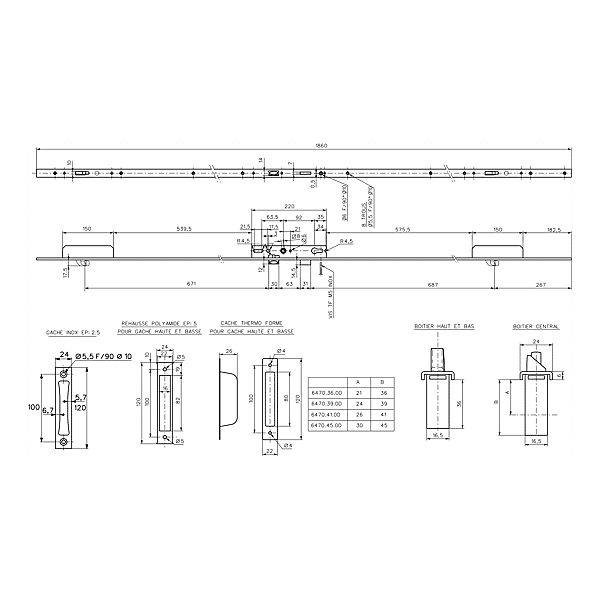Serrure à encastrer multipoints 6470.0D photo du produit visuel_1 2XL