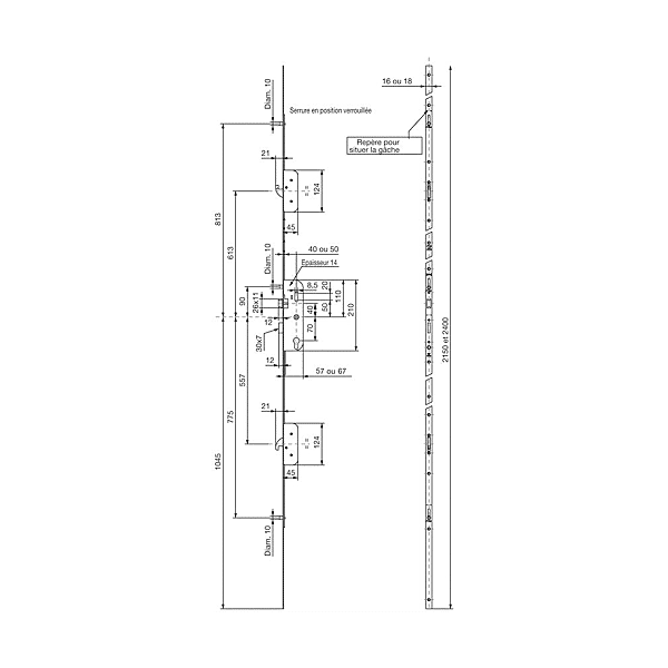 Serrure à encastrer multipoints 20500 pour logement individuel / résidentiel photo du produit visuel_1 2XL