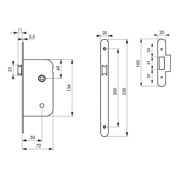 Serrure à encastrer monopoint éco + photo du produit visuel_1 2XL