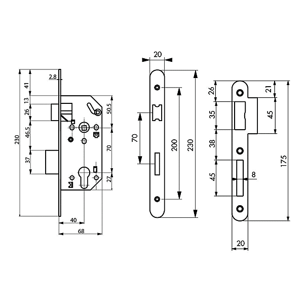 Serrure à encastrer monopoint Monomax photo du produit visuel_1 2XL