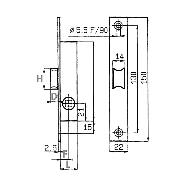 Serrure à encastrer monopoint n°20 photo du produit visuel_1 2XL