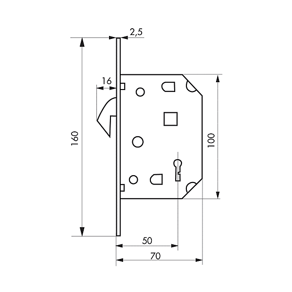 Serrure à galandage 0021 photo du produit visuel_1 2XL