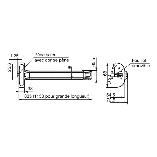 Serrure anti-panique 1900 Premium CFPF photo du produit visuel_1 2XL