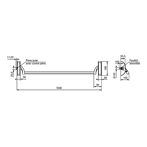 Serrure anti-panique 6800 Premium PA photo du produit visuel_1 2XL