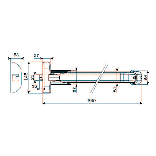 Serrure anti-panique Idea Push spéciale support ALU/PVC non coupe feu photo du produit visuel_1 2XL