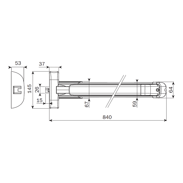 Serrure anti-panique push coupe-feu Promium by ISEO photo du produit visuel_1 2XL