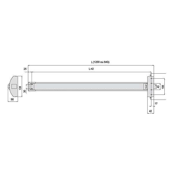Serrure anti-panique Touch Bar Évolution photo du produit visuel_1 2XL