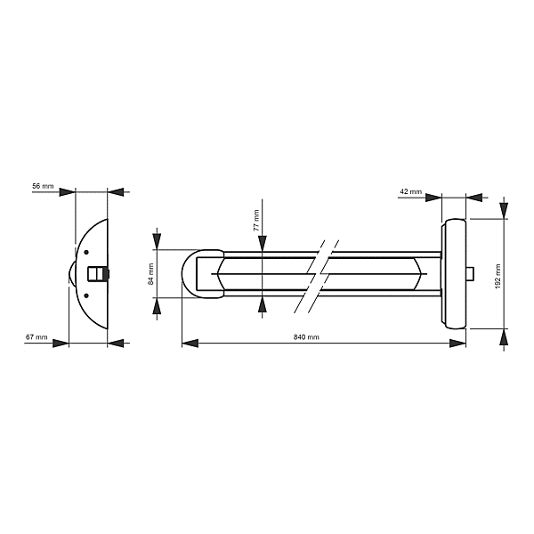 Serrure anti-panique TP100 photo du produit visuel_1 2XL