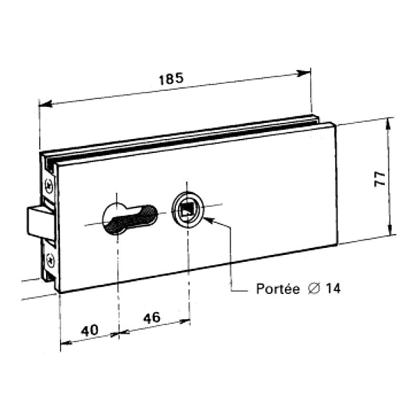 Serrure en applique monopoint 9045 photo du produit visuel_1 2XL