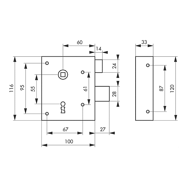 Serrure en applique monopoint Alsace photo du produit visuel_1 2XL