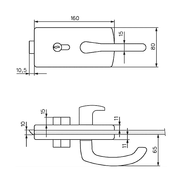 Serrure en applique monopoint n° 4307 photo du produit visuel_1 2XL