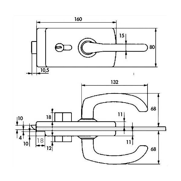 Serrure en applique monopoint n° 4360 photo du produit visuel_1 2XL