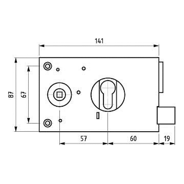 Serrure en applique monopoint pour grille/portail photo du produit visuel_1 2XL