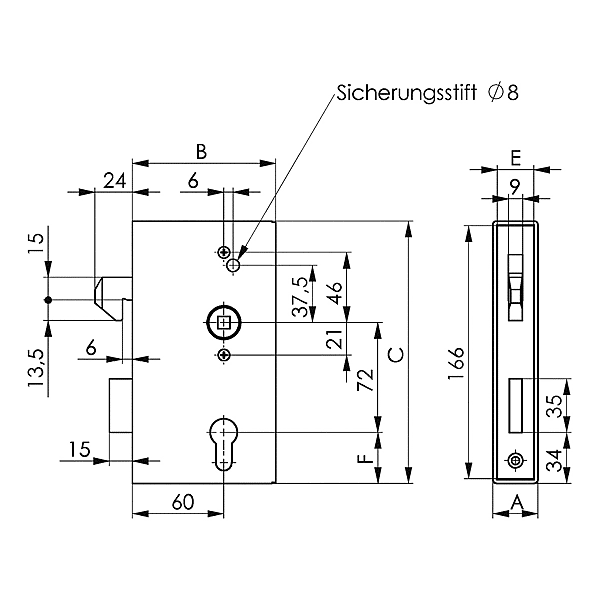 Serrure en applique monopoint pour grille coulissante 140S photo du produit visuel_1 2XL