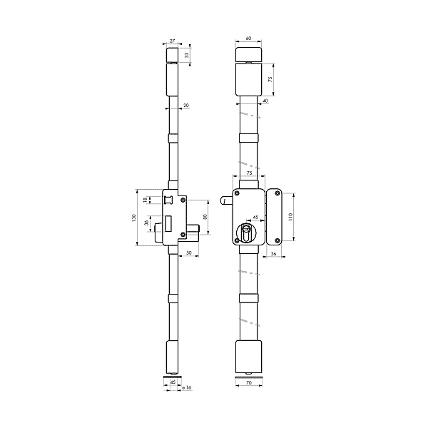Serrure en applique multipoints Beluga photo du produit visuel_1 2XL