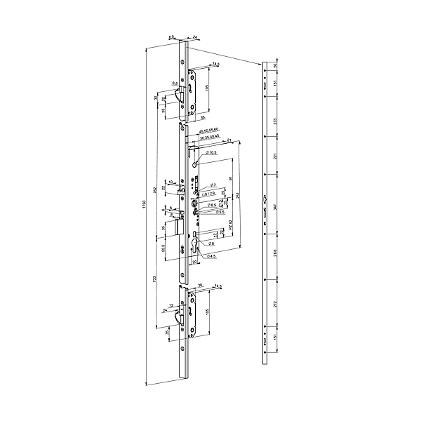 Serrure motorisée à encastrer multipoints 529X photo du produit visuel_1 2XL
