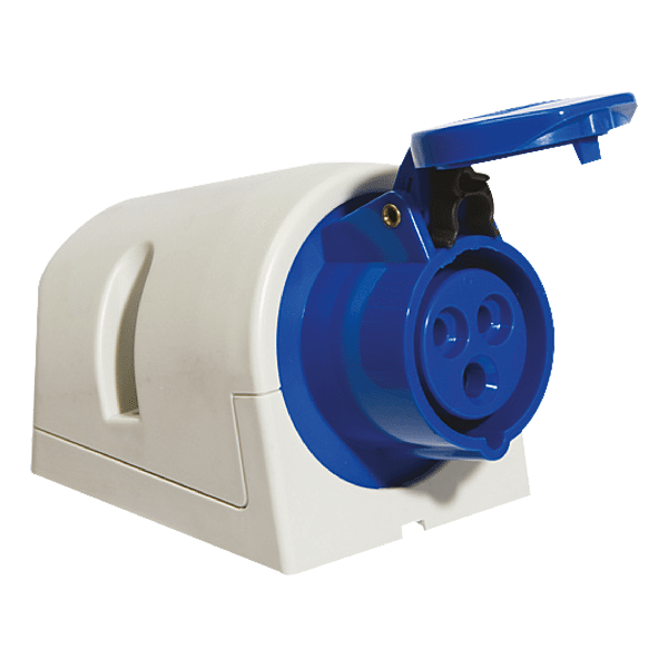 Socle mural fiche femelle 2 pôles + terre  W3B32 photo du produit visuel_1 2XL