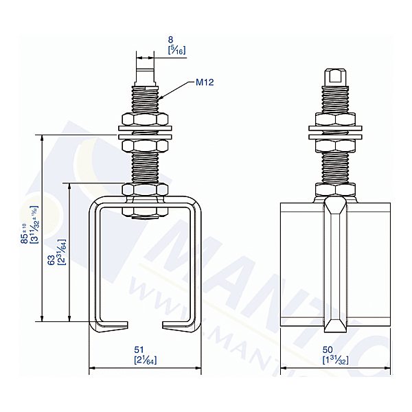Support à tige pour rail photo du produit visuel_1 2XL