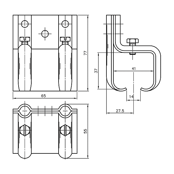 Support mural pour rail photo du produit visuel_1 2XL